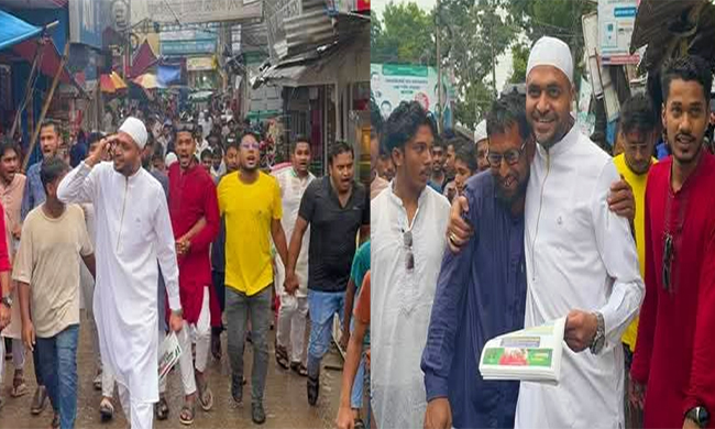 চাঁদপুর-১ কচুয়া সংসদীয় আসনের কচুয়া পৌর বাজারে সকল শ্রেনী-পেশার মানুষের কাছে মুক্তির বার্তা নিয়ে ছুটে চলেছেন ইঞ্জিনিয়ার হাবিবুর রহমান